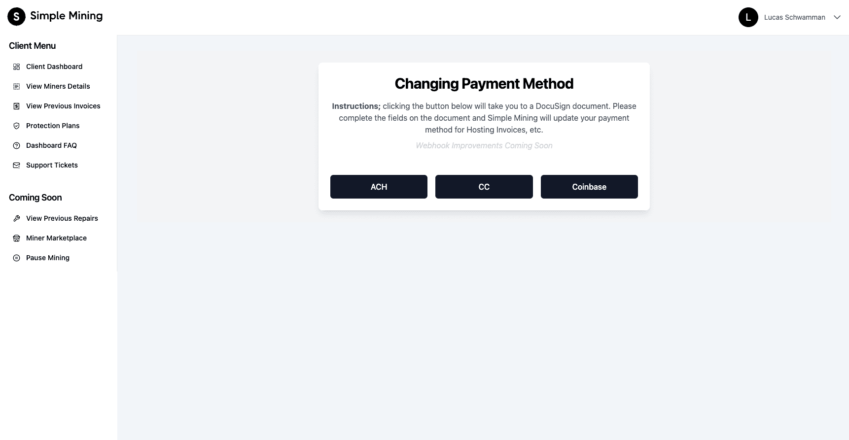 Change Payment Preview