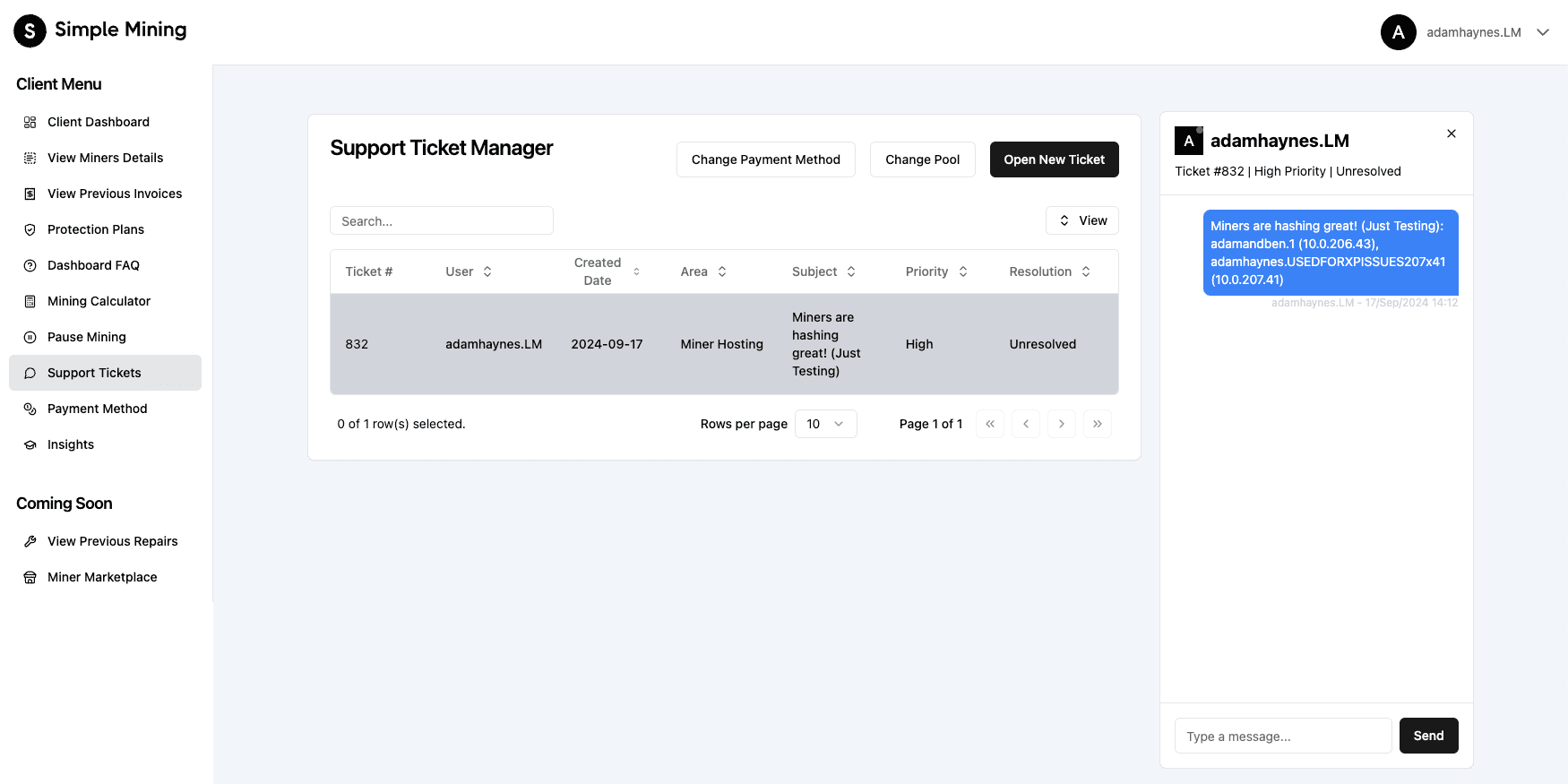 Support Ticket Manager Preview